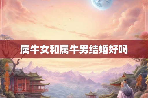 属牛女和属牛男结婚好吗