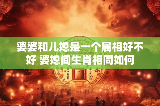 婆婆和儿媳是一个属相好不好 婆媳间生肖相同如何