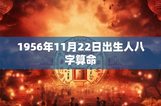 1956年11月22日出生人八字算命
