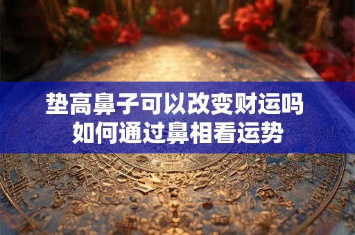 垫高鼻子可以改变财运吗 如何通过鼻相看运势
