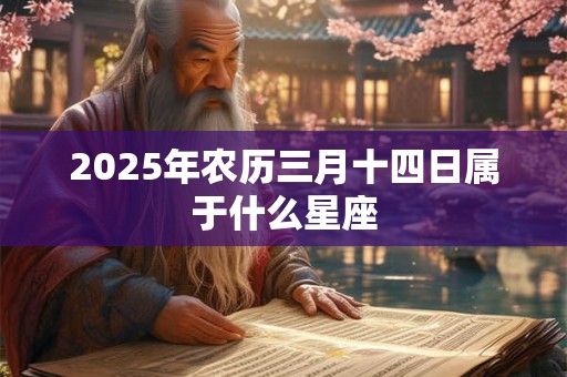 2025年农历三月十四日属于什么星座
