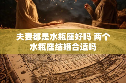 夫妻都是水瓶座好吗 两个水瓶座结婚合适吗