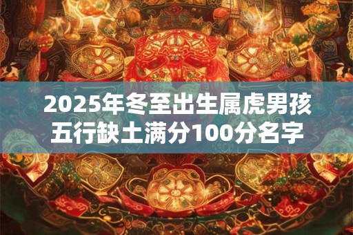 2025年冬至出生属虎男孩五行缺土满分100分名字