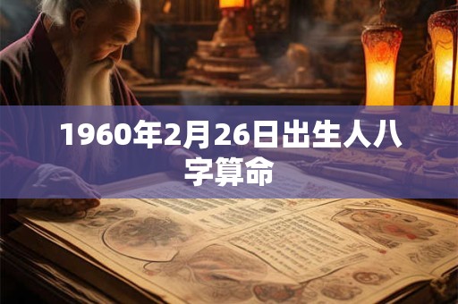 1960年2月26日出生人八字算命