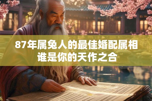 87年属兔人的最佳婚配属相 谁是你的天作之合