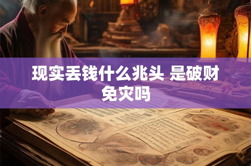 现实丢钱什么兆头 是破财免灾吗