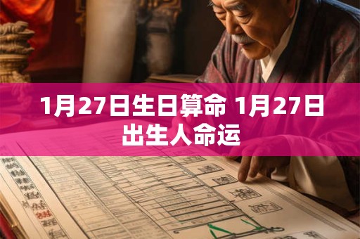 1月27日生日算命 1月27日出生人命运