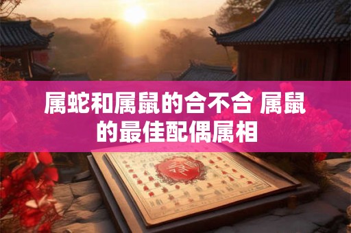 属蛇和属鼠的合不合 属鼠的最佳配偶属相