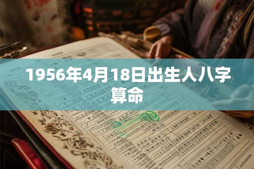 1956年4月18日出生人八字算命