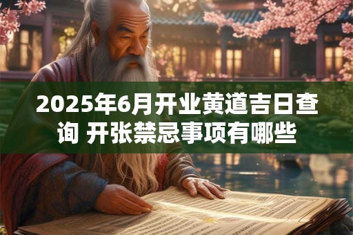 2025年6月开业黄道吉日查询 开张禁忌事项有哪些