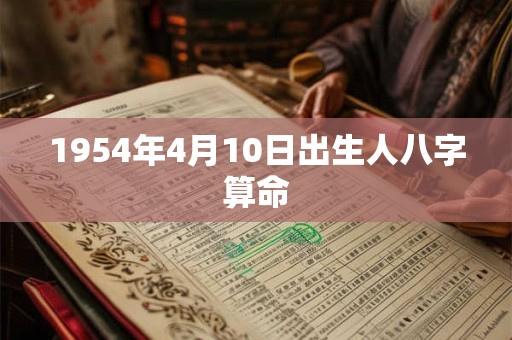 1954年4月10日出生人八字算命