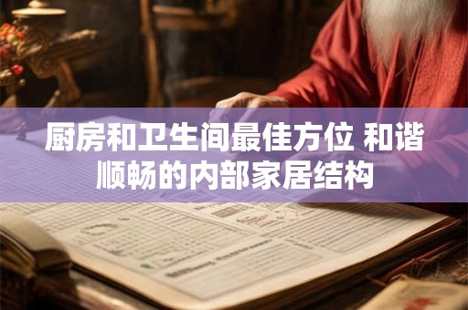 厨房和卫生间最佳方位 和谐顺畅的内部家居结构