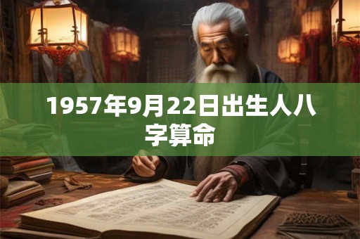 1957年9月22日出生人八字算命