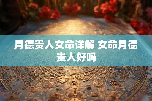 月德贵人女命详解 女命月德贵人好吗