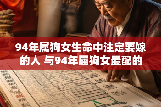 94年属狗女生命中注定要嫁的人 与94年属狗女最配的生肖男