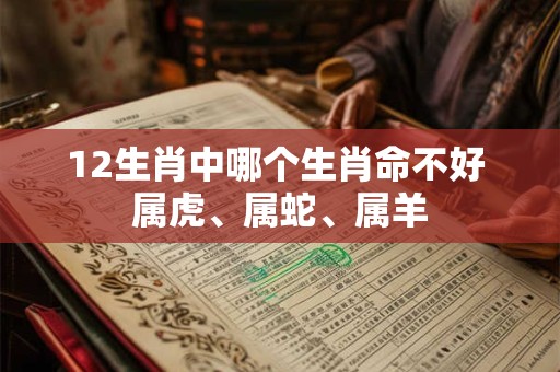 12生肖中哪个生肖命不好 属虎、属蛇、属羊