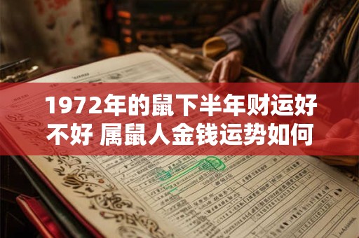 1972年的鼠下半年财运好不好 属鼠人金钱运势如何