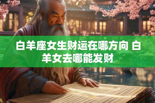 白羊座女生财运在哪方向 白羊女去哪能发财
