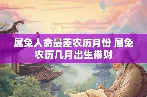 属兔人命最差农历月份 属兔农历几月出生带财 属兔人命最差农历月份 属兔农历几月出生带财