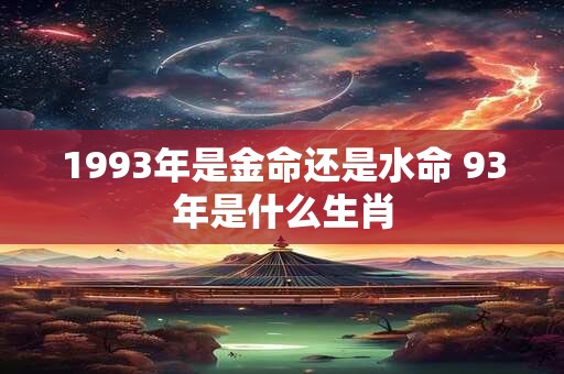 1993年是金命还是水命 93年是什么生肖