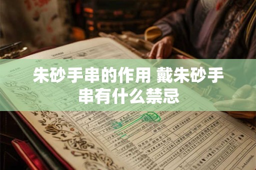 朱砂手串的作用 戴朱砂手串有什么禁忌