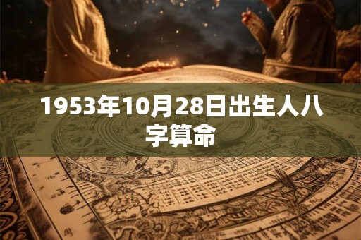 1953年10月28日出生人八字算命