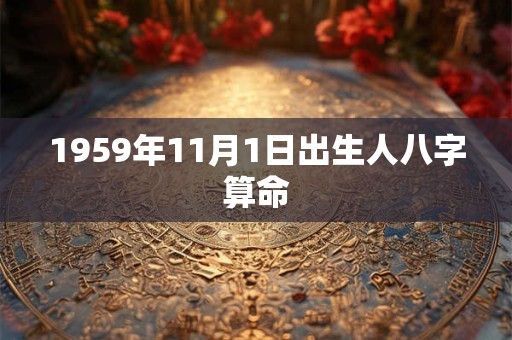 1959年11月1日出生人八字算命