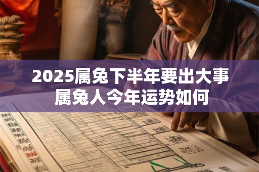 2025属兔下半年要出大事 属兔人今年运势如何