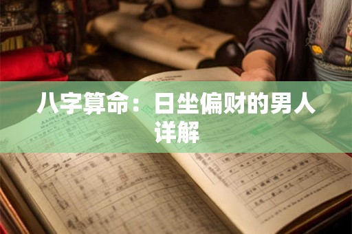 八字算命：日坐偏财的男人详解