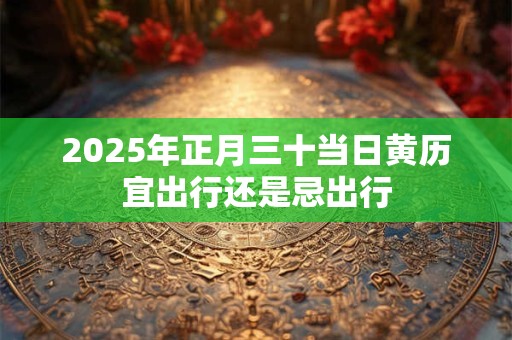 2025年正月三十当日黄历宜出行还是忌出行