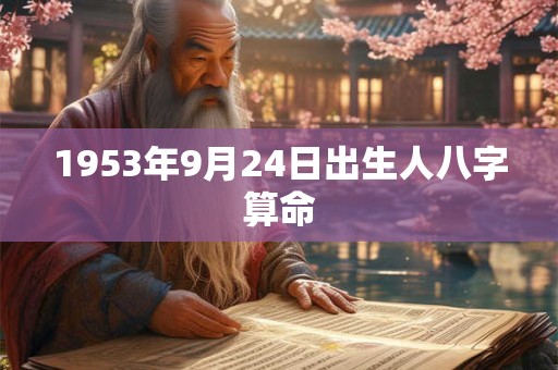 1953年9月24日出生人八字算命