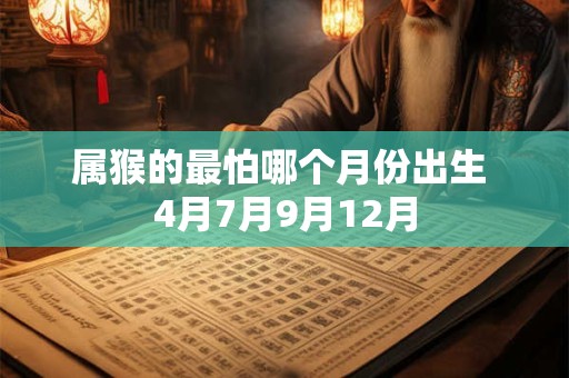 属猴的最怕哪个月份出生 4月7月9月12月