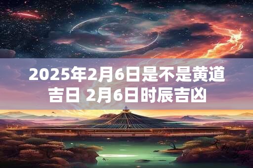 2026年2月6日是不是黄道吉日 2月6日时辰吉凶