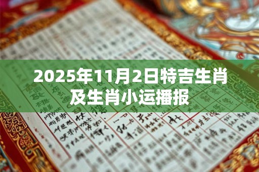 详细阅读:2025年11月2日特吉生肖及生肖小运播报 2025年11月2日特吉生肖及生肖小运播报
