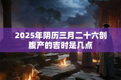 2025年阴历三月二十六剖腹产的吉时是几点