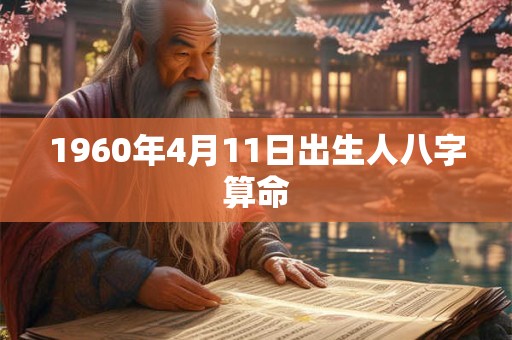 1960年4月11日出生人八字算命