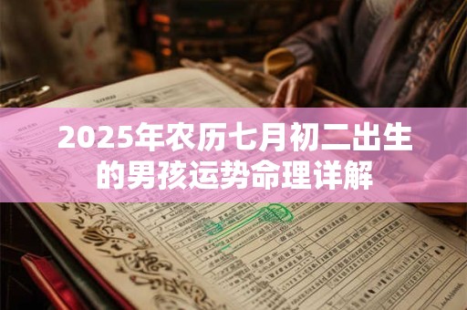 2025年农历七月初二出生的男孩运势命理详解