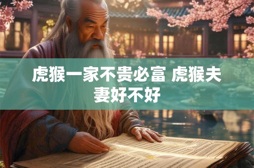 虎猴一家不贵必富 虎猴夫妻好不好