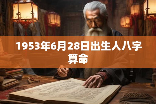 1953年6月28日出生人八字算命