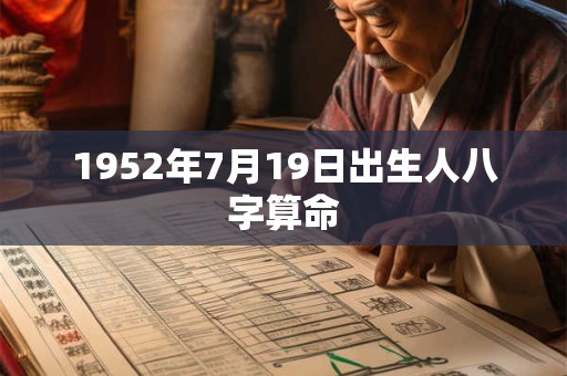 1952年7月19日出生人八字算命