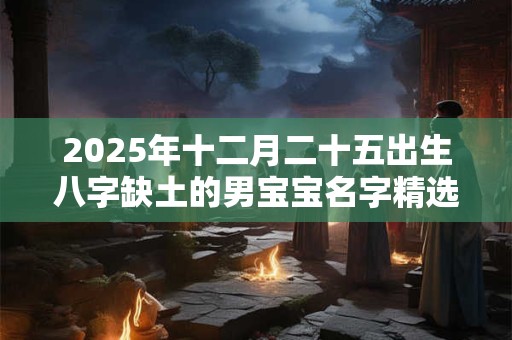 2025年十二月二十五出生八字缺土的男宝宝名字精选