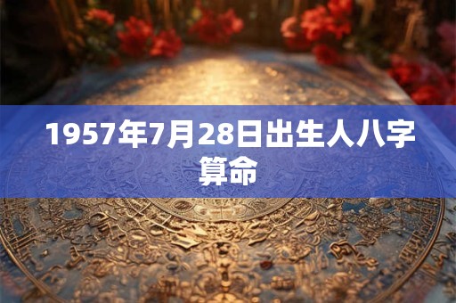 1957年7月28日出生人八字算命