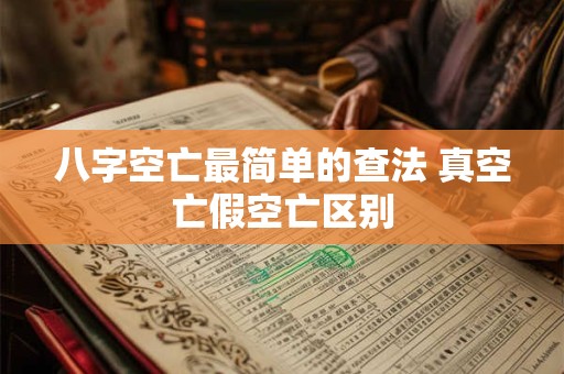 八字空亡最简单的查法 真空亡假空亡区别
