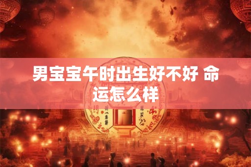 男宝宝午时出生好不好 命运怎么样