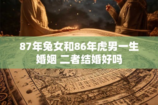 详细阅读:87年兔女和86年虎男一生婚姻 二者结婚好吗 87年兔女和86年虎男一生婚姻 二者结婚好吗