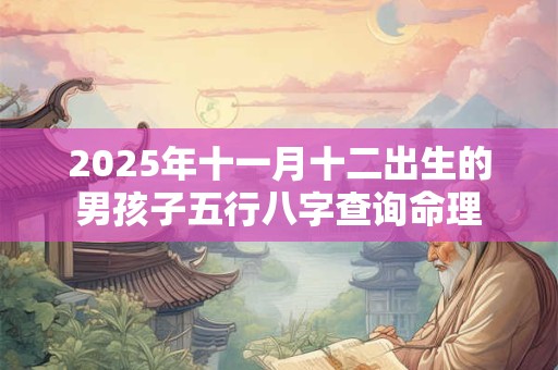 2025年十一月十二出生的男孩子五行八字查询命理
