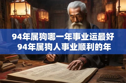 94年属狗哪一年事业运最好 94年属狗人事业顺利的年份
