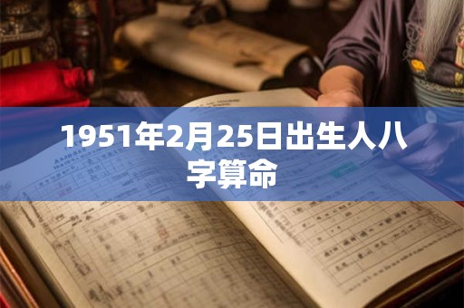 1951年2月25日出生人八字算命