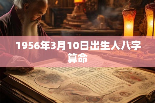 1956年3月10日出生人八字算命