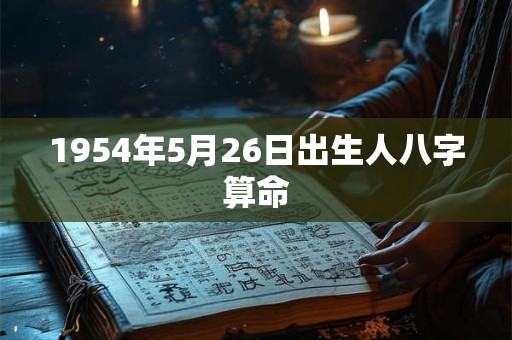 1954年5月26日出生人八字算命